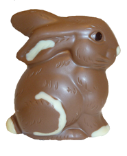 a chocolate bunny